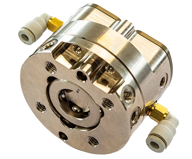 Image of an automatic tool change system by CLOOS electronic, designed for integration into flexible Cobot workstations. This system allows for quick and efficient tool changes, enhancing productivity in automated manufacturing and improving adaptability to various production requirements.